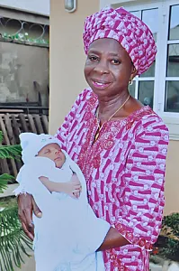 Grandma Carrying Her Grandchild