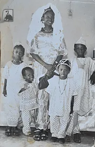 Grandma with children